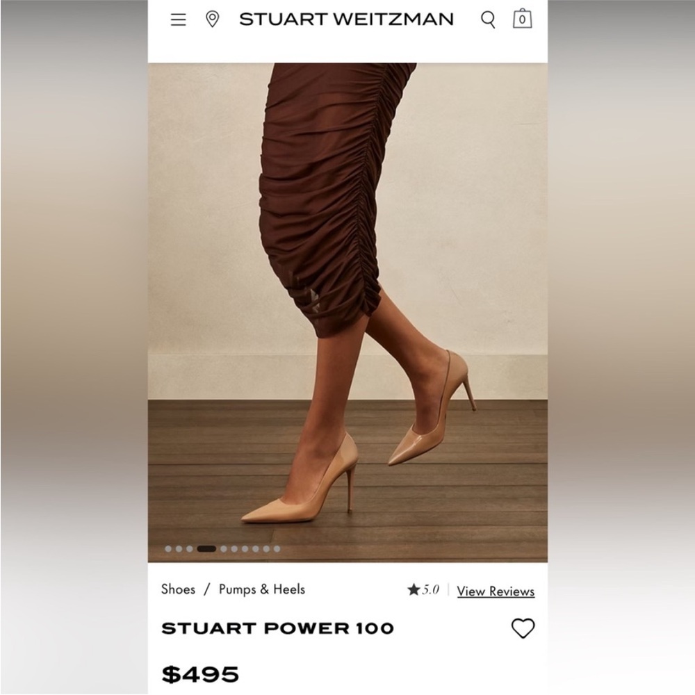 Stuart Weitzman Cream Heels - Picture 3 of 16